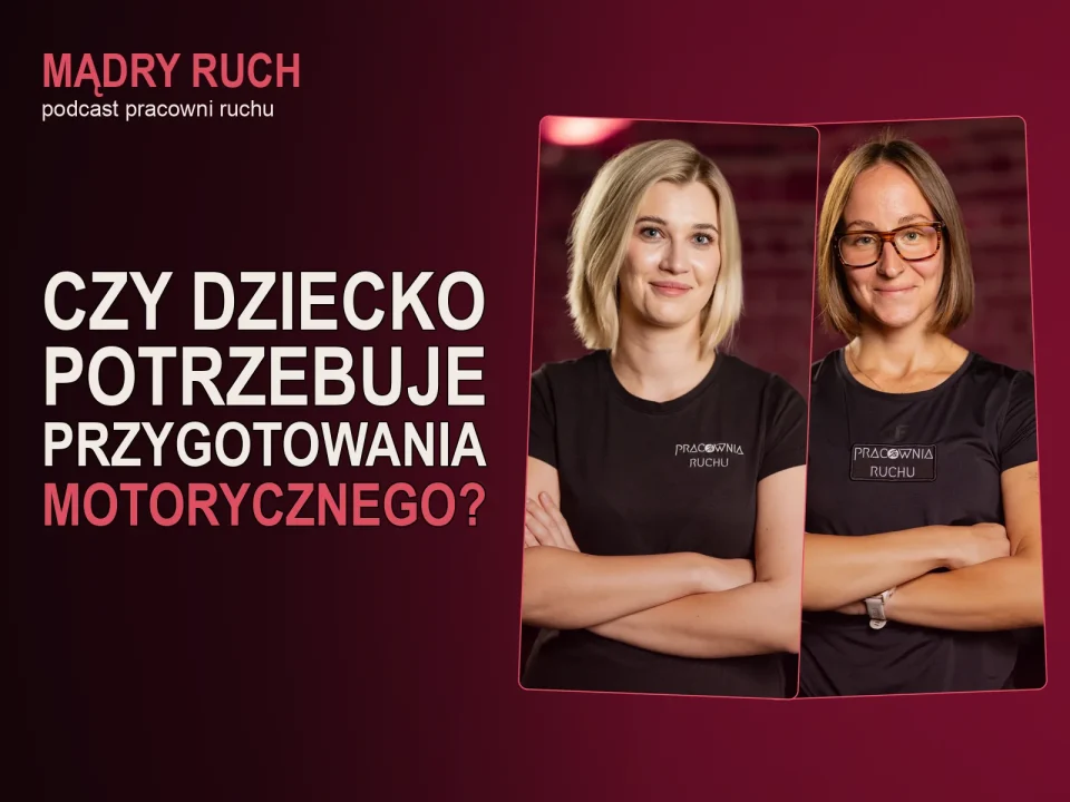 Dagmara Mucha i Dorota Bałko na okładce odcinka o przygotowaniu motorycznym dzieci.